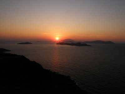 Segeltörn bei Sonnenuntergang